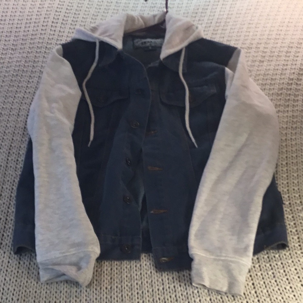 Brooklyn Cloth Blue and Gray Jean Jacket size small